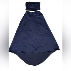 Vintage 80s Roberta Navy Two-Piece Set. No Size. Looks XS-S. See Measurements.
